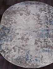 Пушистый круглый ковер ARMINA 03852A BLUE / BLUE Овал