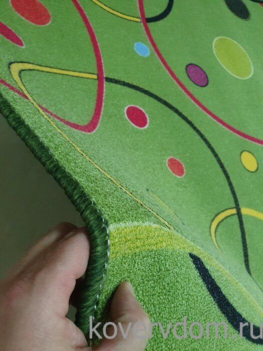 Детский ковер-палас КРУГИ 1454 зеленый 