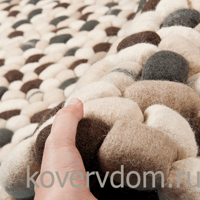 Ковер ручной работы из валяной шерсти ROCKS beige Ковер ручной работы из валяной шерсти ROCKS beige