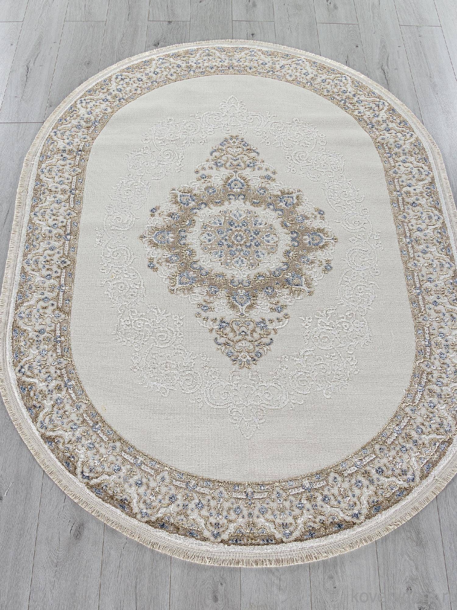 Ковер MOSSO 27236A CREAM / NAVY Овал