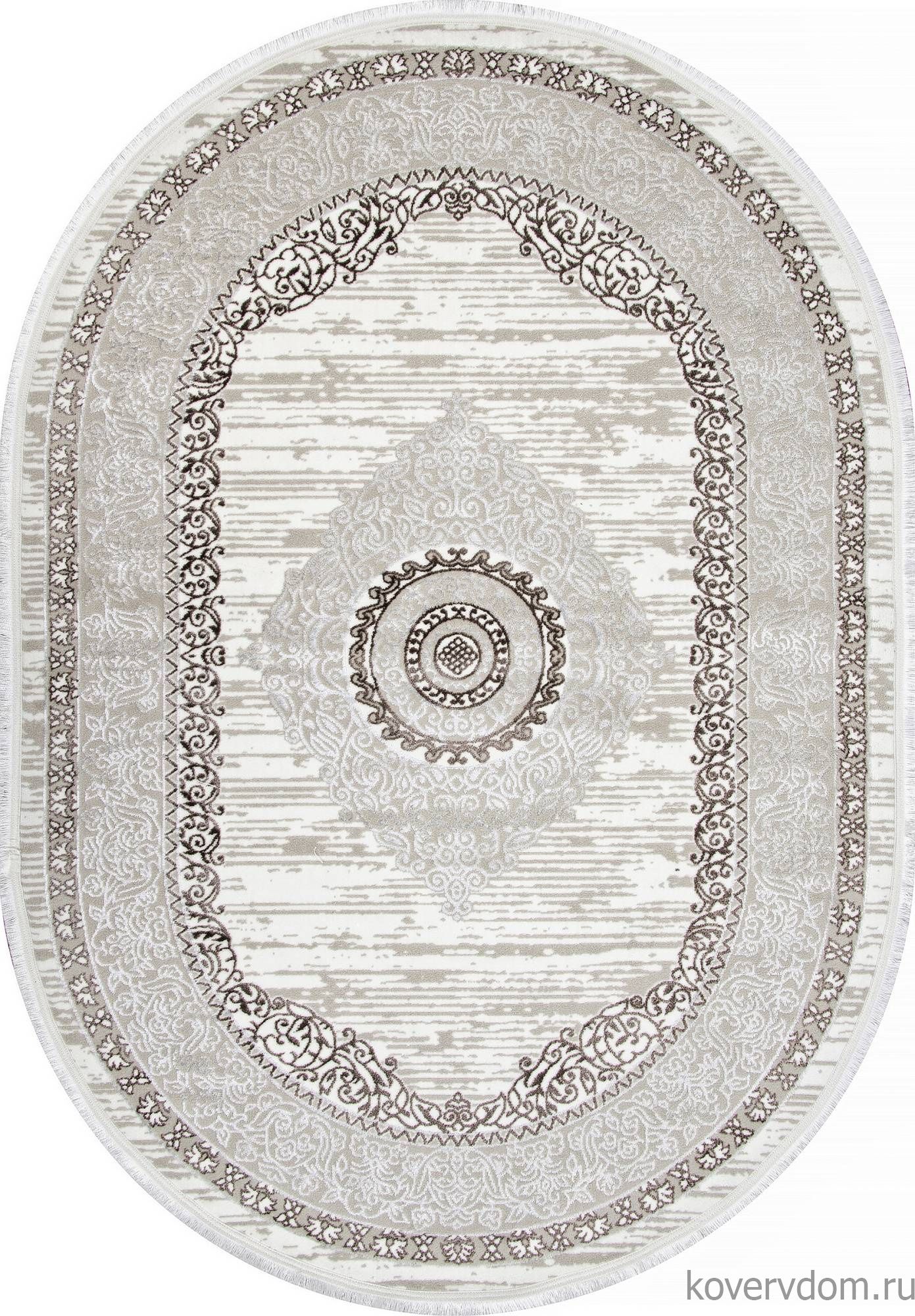 Ковер ALFANI Q012A BROWN FDY/CREAM SHRINK Овал Ковер ALFANI Q012A BROWN FDY/CREAM SHRINK Овал