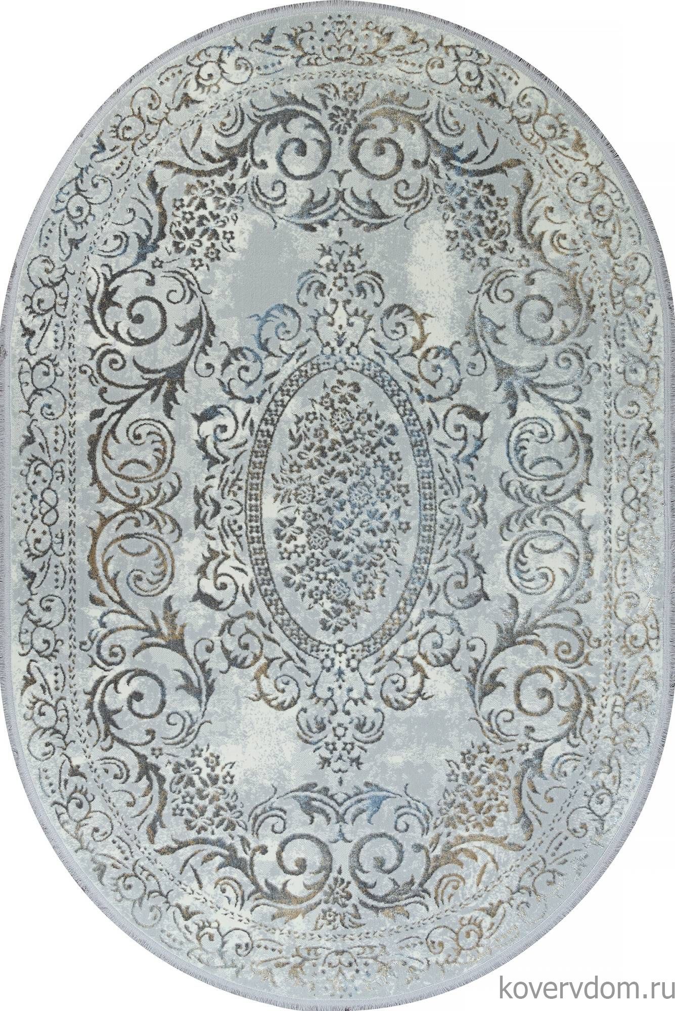 Ковер SAHARA 00766A GREY HB / L.BLUE FDY Овал