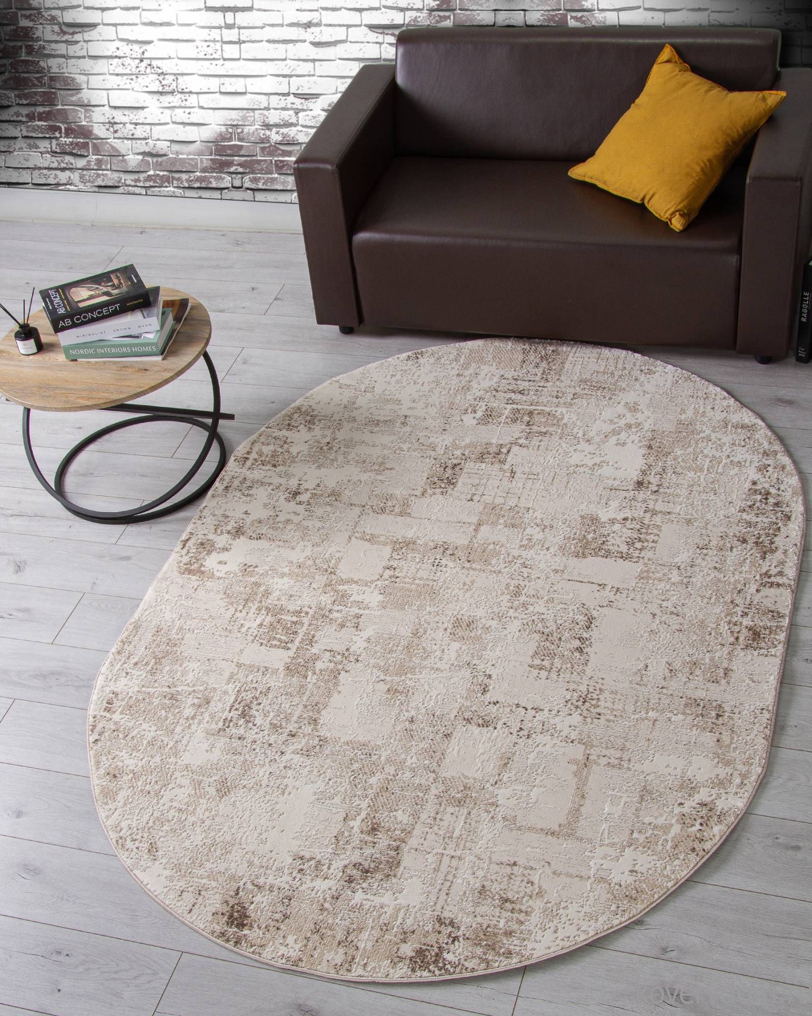 Ковер ARMINA 04091A BROWN / BROWN Овал