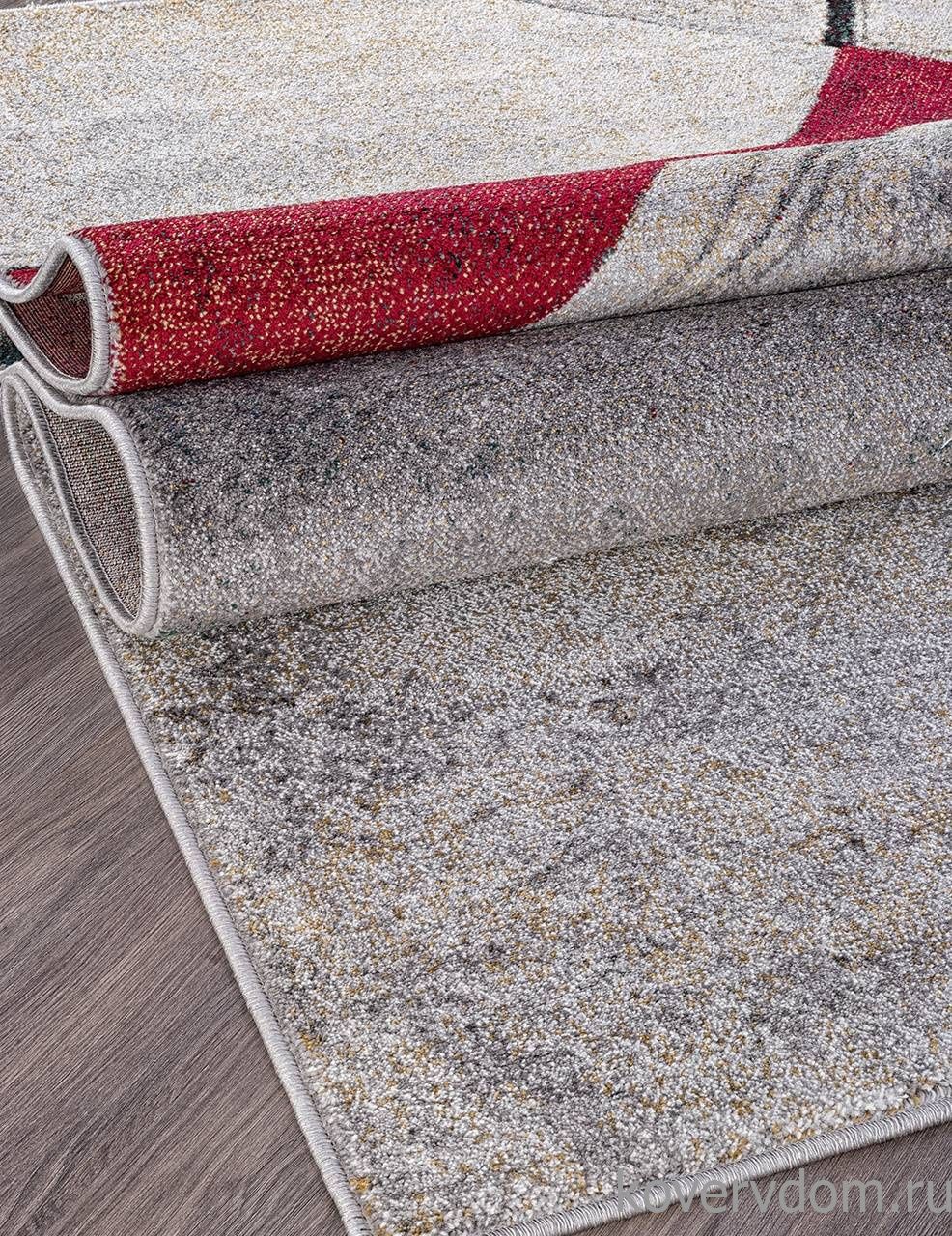 Ковер LONDON D827 GRAY-RED Ковер LONDON D827 GRAY-RED
