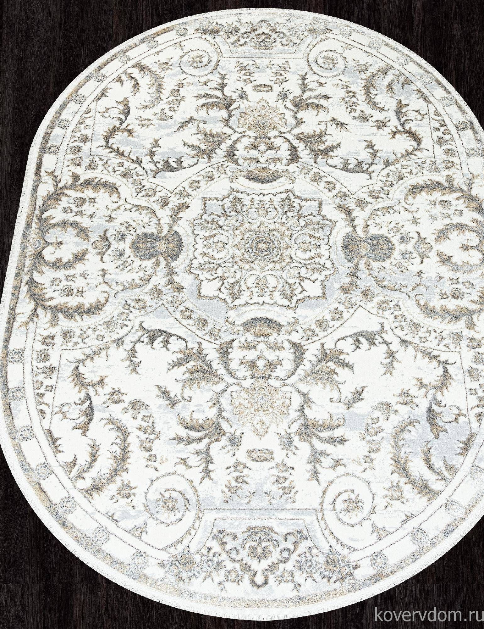 Ковер SAHARA-A 00765A GREY FDY / CREAM HB Овал