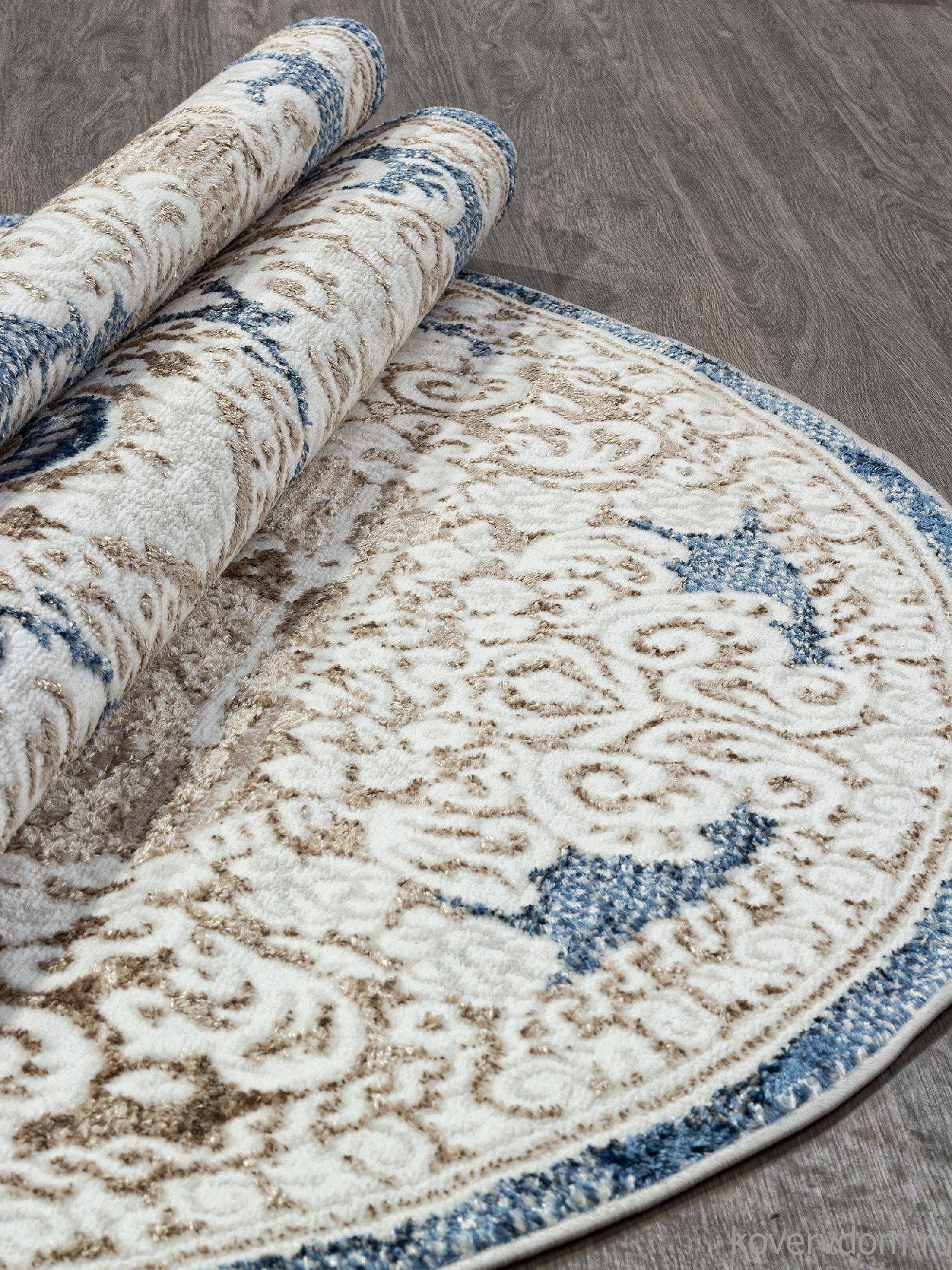 Ковер ANTEP-A O1701 630 CREAM / BLUE Овал