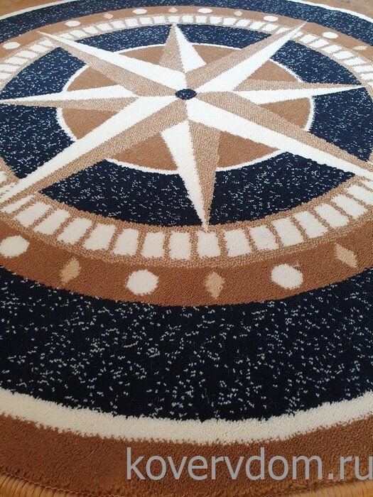 Ковер Морской КРУГ темно-синий Ковер Морской КРУГ темно-синий