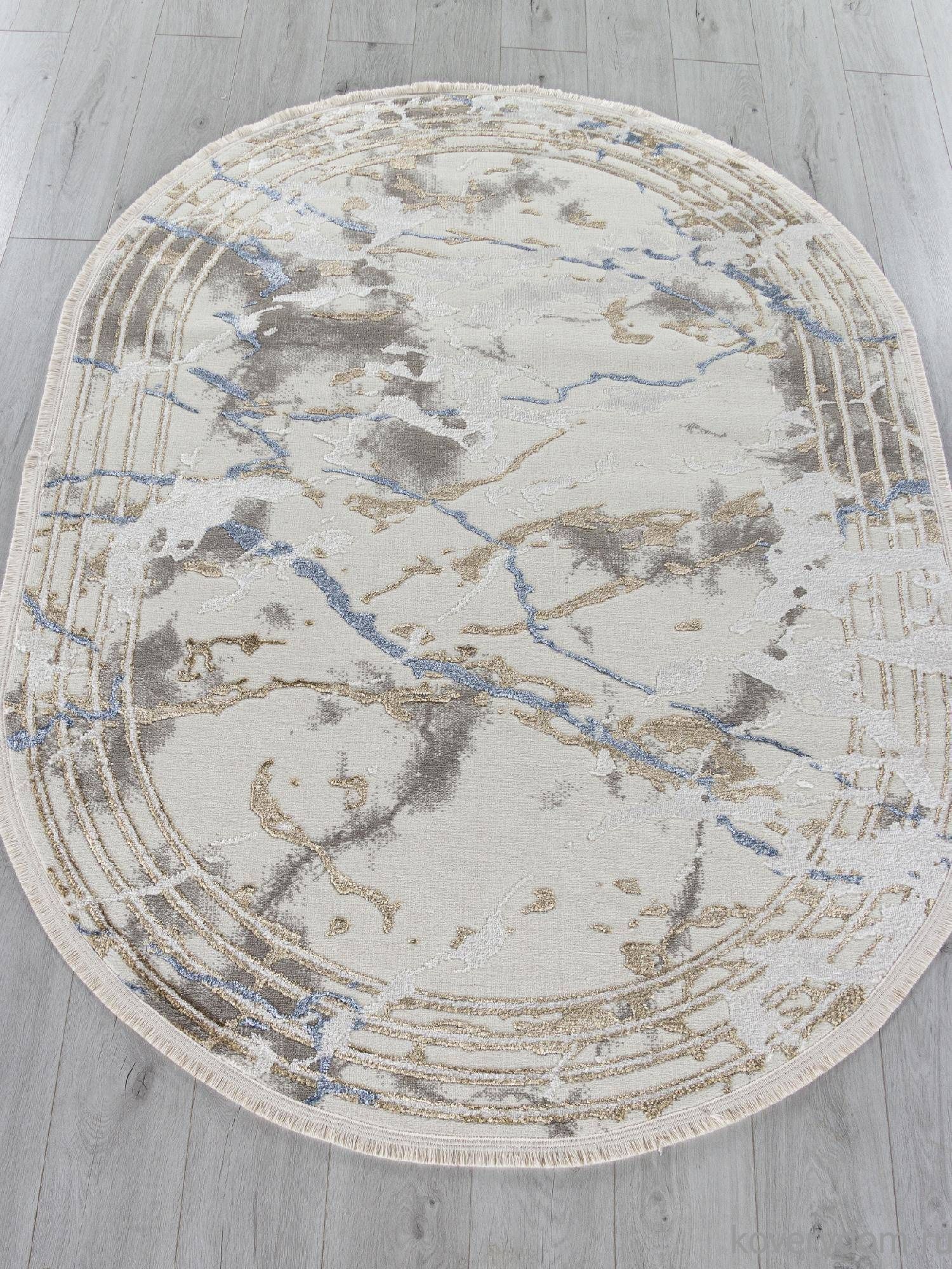 Ковер MOSSO 27243A GRY / NAVY Овал