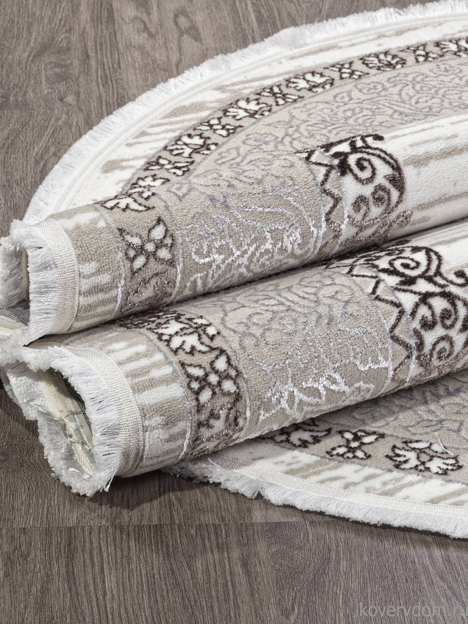 Ковер ALFANI Q012A BROWN FDY/CREAM SHRINK Овал Ковер ALFANI Q012A BROWN FDY/CREAM SHRINK Овал