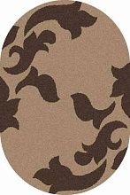Ковер Шегги коричневый PLATINUM T620 D.BEIGE-BROWN Овал