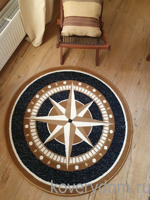 Ковер Морской КРУГ темно-синий Ковер Морской КРУГ темно-синий
