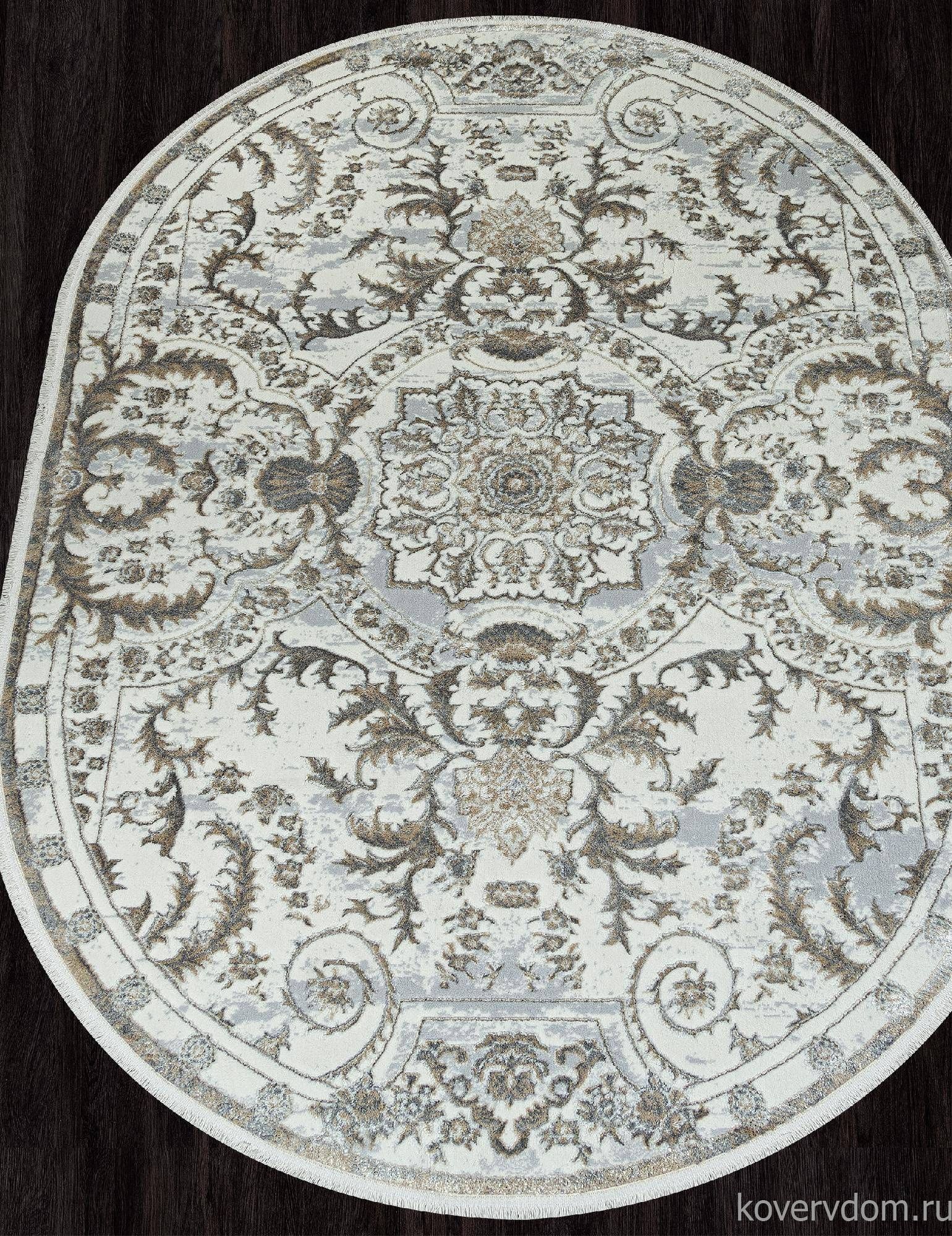 Ковер SAHARA-A 00765A GREY FDY / CREAM HB Овал