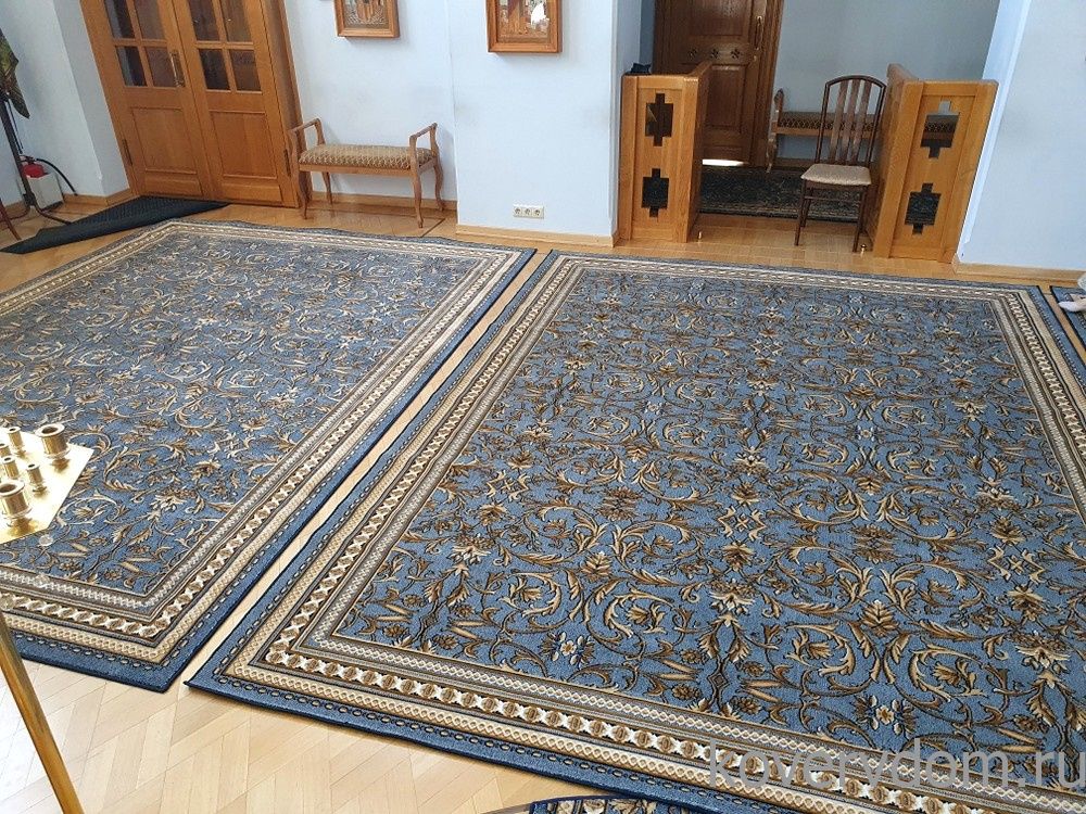 Ковровая композиция в храм 39-38 сине-голубая