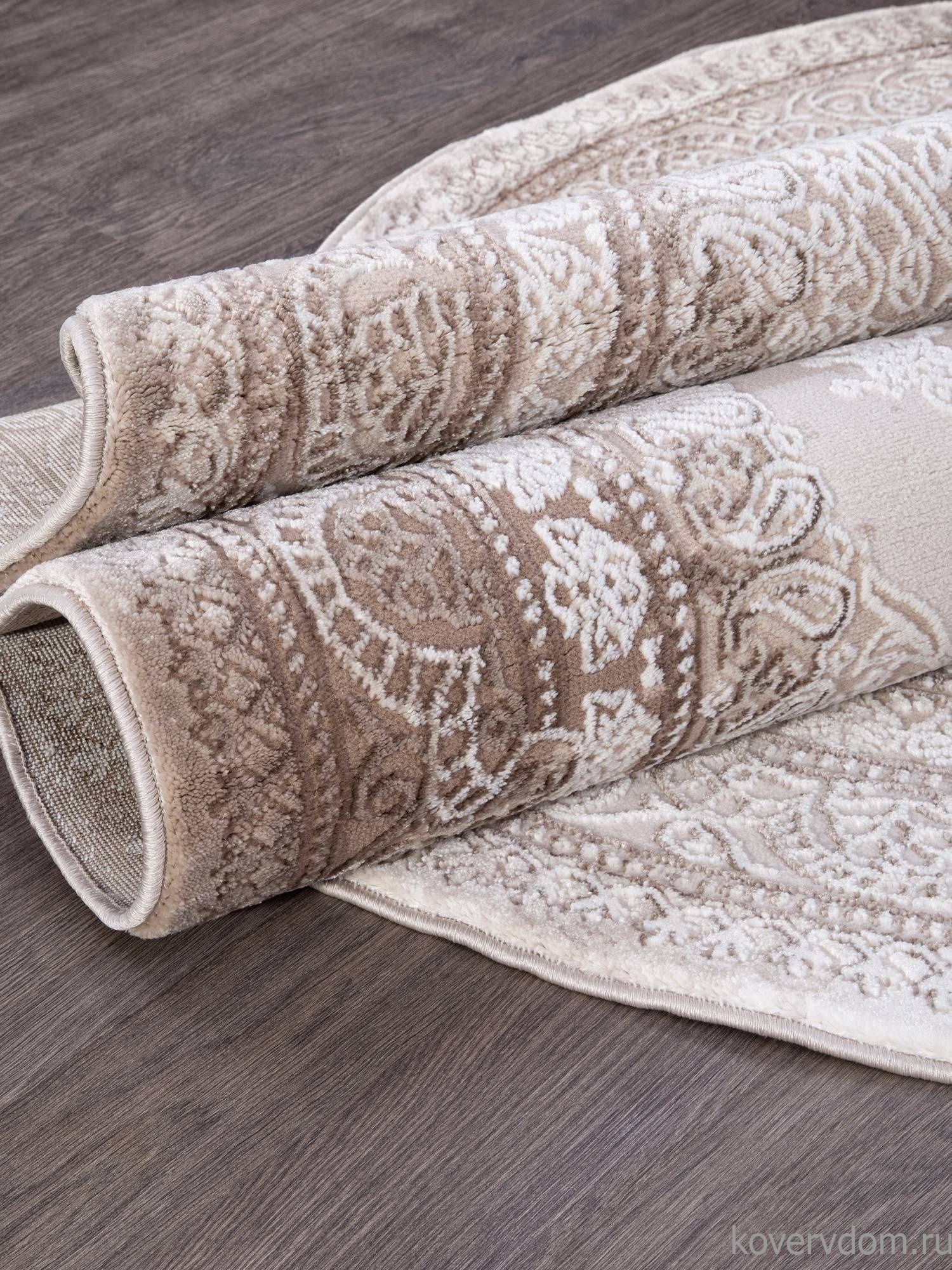 Ковер ARMINA 03704A BROWN / BROWN Овал