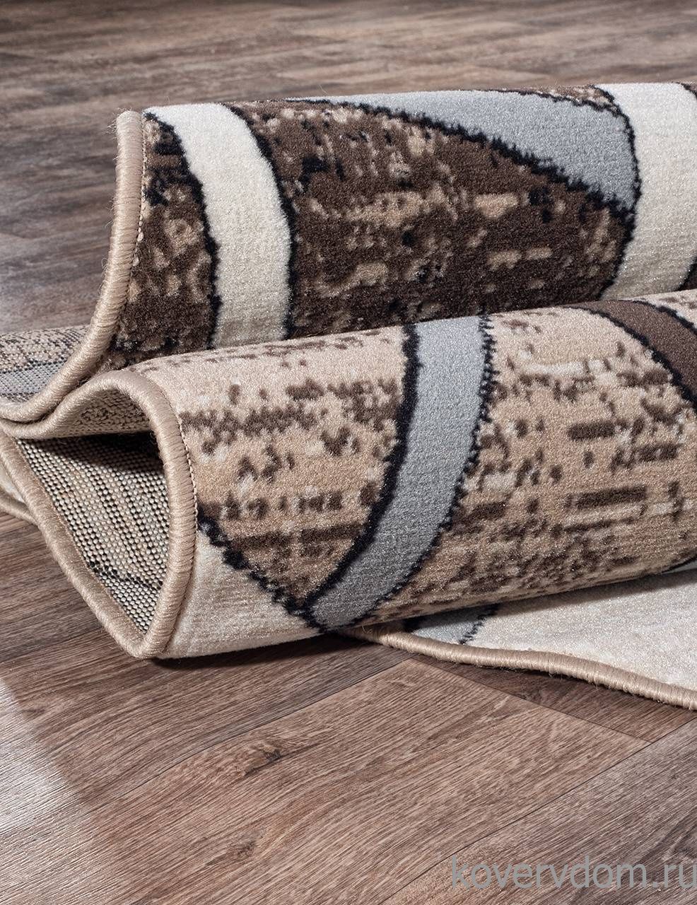 Ковер SIERRA D487 BEIGE-BROWN Овал