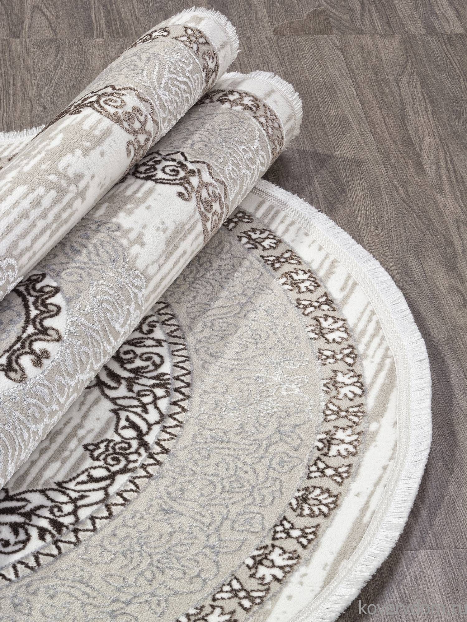 Ковер ALFANI Q012A BROWN FDY/CREAM SHRINK Овал Ковер ALFANI Q012A BROWN FDY/CREAM SHRINK Овал