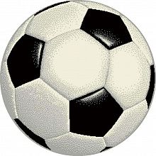 Пушистый овальный ковер для детей Футбольный Мяч MANGO 11198-190 круг
