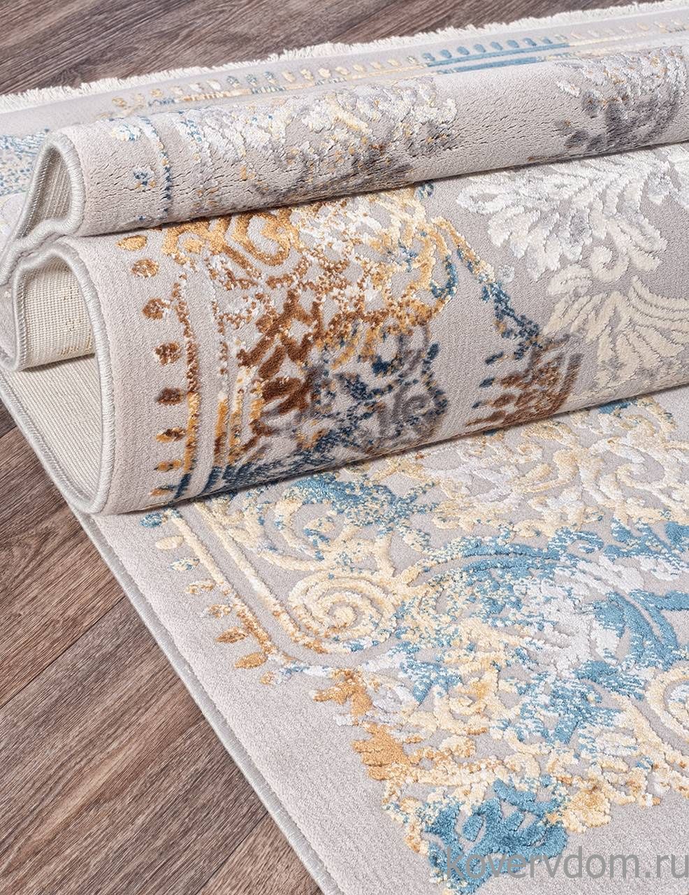 Ковер ERVA 18134 L.GRAY / BLUE Ковер ERVA 18134 L.GRAY / BLUE